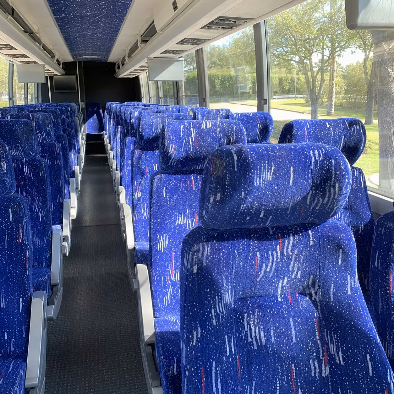 56 passenger charter bus interior